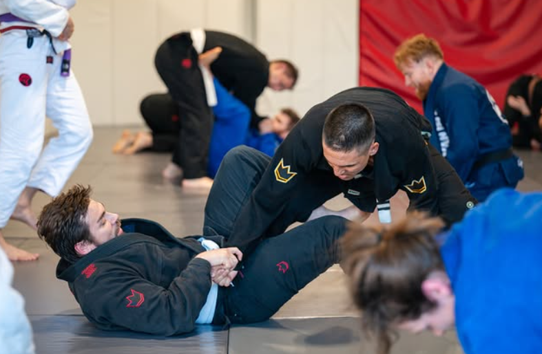 Group BJJ class training